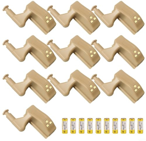 LED Schranklicht Scharnier 10er Set Automatik Sensor(Yellow)
