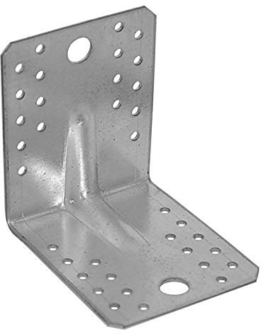 DMX - Winkelverbinder 105x105x90 - Schwerlastwinkel 20 Stück - Winkel Metall mit Sicke - Lochwinkel - Bauwinkel - Holzverbinder - Balkenwinkel - Eckwinkel - Möbelverbinder - Montagewinkel KP