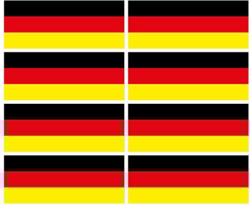 4-prints 8 St. Aufkleber Flagge/Fahne Deutschland, Vinyl (90x36mm)