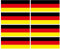 4-prints 8 St. Aufkleber Flagge/Fahne Deutschland, Vinyl (90x36mm)
