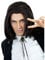 ALLAURA - Assassin Wick Wig Hitman Black Keanu Wig 90s Mens Costume - Black Vincent Vega Wig Hairstyle Can Tie into Ponytail