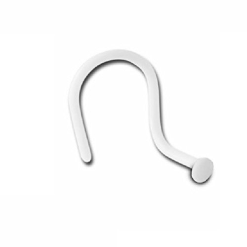 eeddoo Nasen-Piercing Spirale Schwarz PTFE 1,2 mm