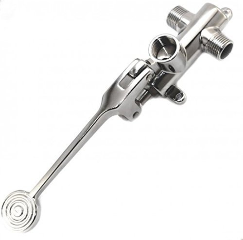Edilcaputo Rubinetto Miscelatore Progressivo a Pedale Installazione Pavimento, Cromo, Lega di Rame, Chrome, Contemporaneo, A Parete o Pavimento