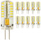 Mengjay® G4 LED Leuchtmittel 3W Warmweiß - 10 Stück Kristall Beleuchtung Kapsel Spot Glühbirne Strahler AC DC 12V