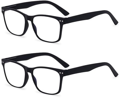 Wise Eyewear 2er Pack Bulk Multi Focus 3 Power Progressive Lesebrille – No Line (2er Pack Schwarz, 3.50)