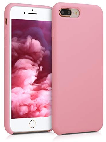 kwmobile Cover per Apple iPhone 7 Plus/iPhone 8 Plus Custodia - Back Case per Smartphone in Silicone TPU - Protezione Gommata - rosa chiaro