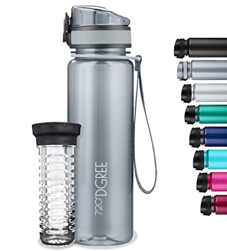 720°DGREE Botella de agua uberBottle – 500ml, 500 ml, 0.5l | Novedosa botella deportiva | Ideal para niños, fitness, deportes, fútbol, guardería, escuela, pequeños, antigoteo