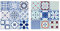 Set 2 Dessous de Plat Rétro 2, Motifs Carreaux de Ciment, Longueur 20 cm