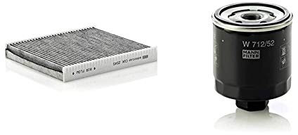 Original MANN-FILTER Innenraumfilter CUK 2545 – Pollenfilter mit Aktivkohle – Für PKW & Ölfilter W 712/52 - Für PKW