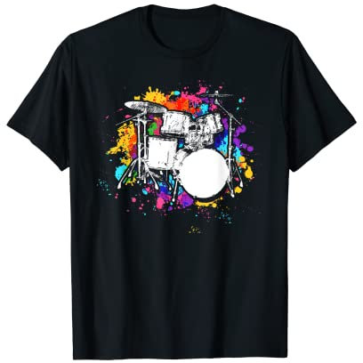 Schlagzeug Tshirt für Drummer Herren Drumset Drums Kinder T-Shirt