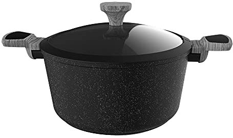 Cecotec Polka Exclusive 24 Pentole Woodrock. Diametro 24 cm, manico in bachelite freddo, alluminio forgiato, rivestimento antiaderente in teflon