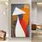 Peintures à l'huile abstraites sur toile de Picasso Célèbres reproductions d'art abstrait, affiches murales et impressions pour décoration de chambre 40x80cm (16x32in) avec cadre