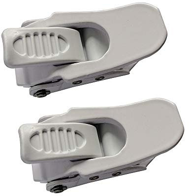 UP100 One Pair Snowboard Binding Parts Ankle Toe Ladder Straps & Ratchet Buckle for Snowboard Shoes White (Große Ratschenschnalle)