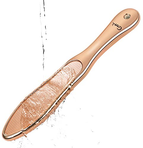 Doppelseitige Nano-Glas-Fußfeile, Hornhautentferner, Glas-Fußfeile, Fersenschaber für rissige Fersen, waschbare Fußraspel für nasse und trockene Füße, Fußschaber für Dusche