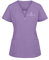 WENZHOU Schlupfkasack Kasack für Damen Krankenpflege Kurzarm V-Ausschnitt T-Shirts Brief Drucken Bluse Pflege Berufskleidung Nurse Schlupfhemd Uniform mit Reißverschluss Bluse Lila