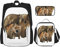 3-teiliges Set Rucksäcke Blau Australische Tiere Aquarell Tierwelt Weiß Wombat Australien Tag Bunt Büchertasche Reisen Camping Arbeit Schultasche Federmäppchen Lunchpaket Kombination Für Männer Frau