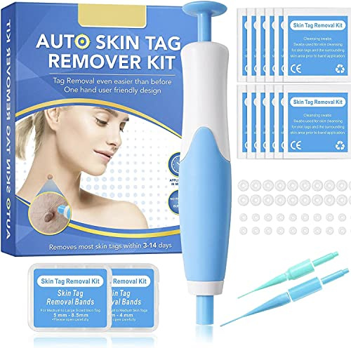 Skin Tag Remover,Painless Skin Tag Remover Pen,Skin Tag Removal Kit Tools with 40 Micro and Regular Skin Tag Bands,Easy Skin Tag Remover Device to Remove (2in1 Kit) (2-8mm)