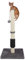 ANWA Tall Cat Scratching Posts for Indoor Cats and Kittens, Premium Sisal Post with Dangling Plush Ball Self-Grooming Brush, Reinforced Base grey 15.7'' x 32'' Grey