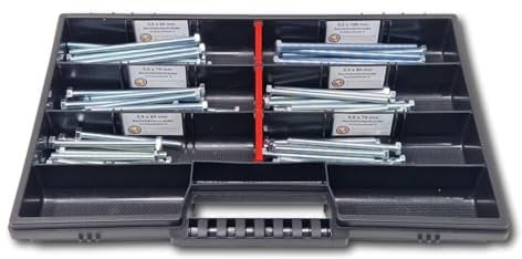Sechskantschrauben Sortiment M5 // 65mm-100mm 90 tlg Schraubenbox DIN 933/ISO4017 Vollgewindeschrauben Maschinenschrauben Gewindeschrauben Sechskantschrauben