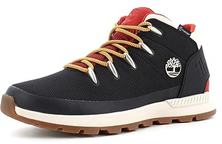 Timberland Herren Sprint Walking-Schuh, Black Mesh w Red, 42 EU
