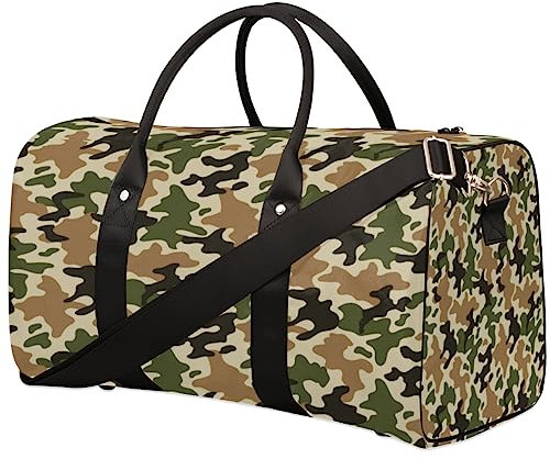Camouflage Reisetasche, Weekender Taschen für Frauen Reisen, Turnbeutel, Handgepäck Taschen für Flugzeuge, Duffle Bag für Männer Reisen, Weekender Tasche, Camouflage