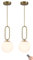 Wireless Pendant Lights Battery Operated Set of 2,USB Rechargeable Hanging Light with Remote Timer,Modern Globe Glass Gold Pendant Lighting Fixture for Bedroom Kitchen Island Dining Room (Color : GOL