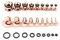 Longbeauty 9 Paar Piercing Ohrplugs Stretching Kit aus Edelstahl Punk Dehnstäbe Ohrschmuck Ohr Tunnel Einzelne Flare Gauges mit O-ringe 14G - 00G für Damen Herren, Rosegold