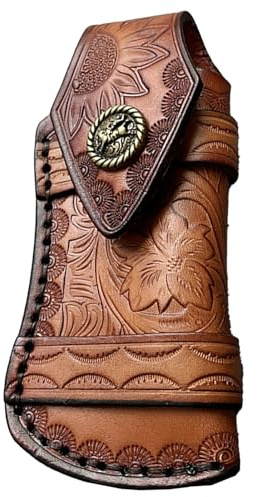 BWLEANSY Messerscheide Leder Messertasche für Gürtel,Gürtelholster für Klappmesser Messer Etui Leder Taschenmesser Tragbare Taschenmesser Holster für die Outdoor Camping Jagd Erkundung
