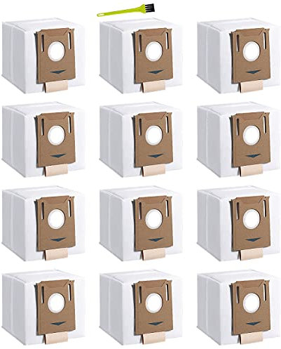 12 Stück Staubsaugerbeutel für ECOVACS DEEBOT N8/N8 Pro/N8 Pro Plus/N8 PRO Care, OZMO T8/T8 Pure/OZMO T8+, T9/T9+/T9 AIVI, yeedi vac 2 pro/vac max/vac hybrid/yeedi vac Station, mit Reinigungsbürste
