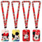 NTEVXZ 4pcs Anime Lanyard mit Kartenhaltern, Anime Lanyard, Cartoon Mouse Lanyard mit Kartenhalter, Karikatur Schlüsselband, mit Abzeichen Halter für Ausweis, Ausweishalter, Schlüssel