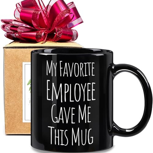 FALJIOK My Favorite Employee Gave Me This Mug, Funny Office Mug, Worker Mug Gifts for Coworkers Boss Men Women Manager, Appreciation Office Retirement Birthday Gifts for Coworkers