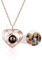 Easycosy Photo Necklace Personalised Projection Necklace with Picture Inside-Custom Heart Jewelry S925 Silver-Valentine's Day Birthday Anniversary Memorial Love Gifts for Women Girlfriend Mom Daughter