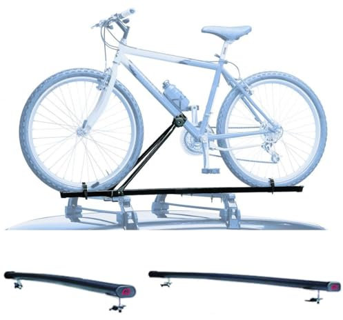 Porte-vélo Auto + Barres Toit réalisé pour Mercedes Classe C SW 1993-2013 en Acier Robuste Barres 122 cm Kit Fixations incluses Montage Facile