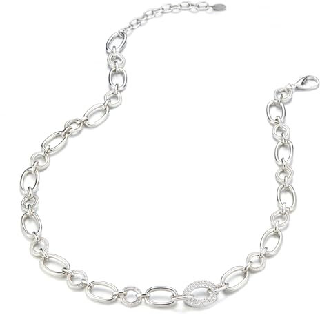 Chunky Gold/Silver Necklaces for Women Cuban Chain Choker Necklace Costume Jewellery Gifts for Women(01-S)