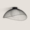 LEDKIA LIGHTING Plafón de Techo Metal y Cristal Moad Negro