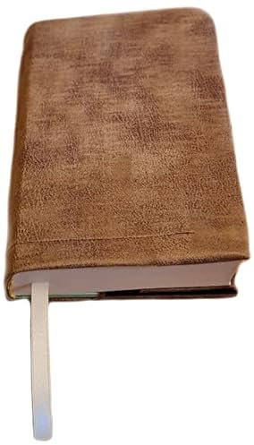 Buchumschlag aus Nubuck-Leder-Imitat, Kunstleder mit Klettverschluss und Lesezeichen, zum Schutz für dein aktuelles Buch oder Lieblingsbuch (Din A4+)