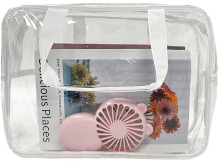 TotePrint Transparente wasserdichte Vinyl-Handtasche Make-up Wasserdicht Schulter Tote Bag 11.8'' ×5.12'' ×8.26'' (Transparente)
