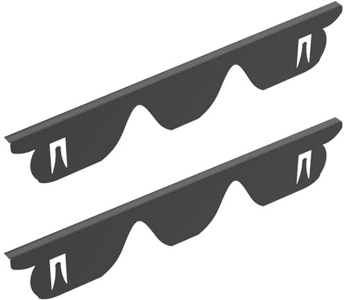 Lot de 2 paires de couvre-joints robustes résistants à la chaleur pour les espaces latéraux du four, faciles à installer et à nettoyer (fer)