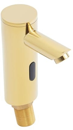 Infrarot Sensor Bad Wasserhahn aus Messing mit Wabensprudler, Automatischer Sensor Kaltwasser Armaturen Badarmatur, Automatik Berührungsloser Waschtischarmatur für Küche und Badezimmer