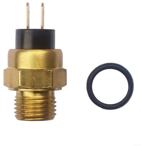 Emiif Motorcycle Radiator Coolant Fan Temperature Switch M14/M16 Brass Thermostat Sensor 85°C-ON(M16x1.5)