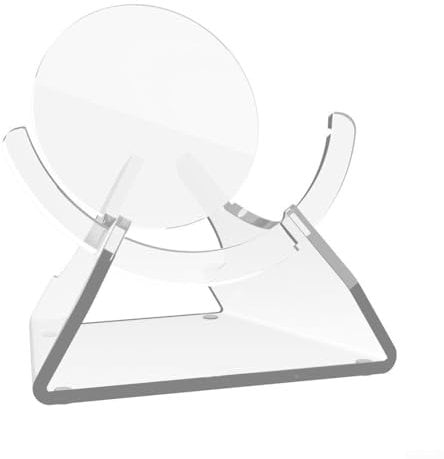 Zilimontt Desktop Pedestal Stand For Googles For Nest Mini Speaker Holder,Acrylic Mount Base,Sound Enhancement Display Shelf,Compatible With 2Nd Generation(Transparent)