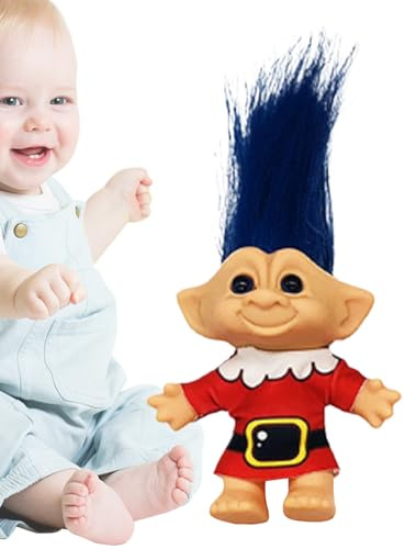 Generico Kinder Troll Spielzeug – hässliche Weihnachtspuppe, Retro-Dekoration für Schreibtisch, Sammlerstück und lustige Idee für Schlafzimmer und Wohnzimmer Erwachsene und Kinder