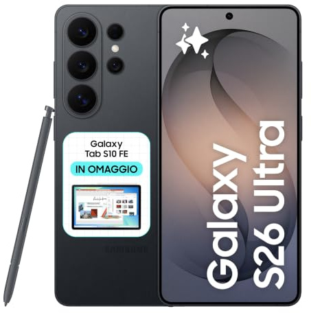 Samsung Galaxy S26 Ultra, 512GB, Black [Versione italiana] | 3 anni di Garanzia, Smartphone AI, Privacy Display Integrato, Processore Potente, Assistente Foto, Camera 200 MP, 5000 mAh