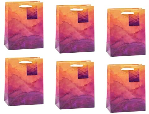 TSI Geschenktüten MOUNTAIN, 6er Packung, Größe: Mittel (HxBxT 23 x 18 x 10 cm), Art. Nr. 85017-1