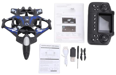 Alomejor RC Airplane, Remote Control Fixed Wing Aircraft with 2.4G 360 Flip Flight and 480P Camera, Altitude Hold System 3 Speed Modes Headless Mode LED Lights, for Beginners Teens (Blue)