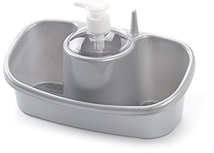 New PlasticForte Dishwashing Pump Dispenser Silver Plastic Holder