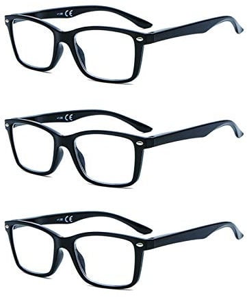 Suertree Lesebrille Feder Scharnier 3 Pack Sehhilfe Augenoptik Brille Lesehilfe für Damen Herren 1.5X BM151