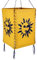 GURU SHOP Lokta Papier Hänge Lampenschirm, Deckenleuchte aus Handgeschöpftem Papier - Sonne 1 Gelb, 28x18x18 cm