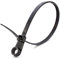 UKCable-Ties Screw Mounted Cable Ties 4.8mm x 200mm Black Car Chassis Body Zip Tie Fixing - Pack of 25