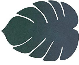Lind DNA Glasuntersetzer Monstera Recyceltes Leder Nupo Dunkelgrün, Maße: 14cm x 12cm, 989965